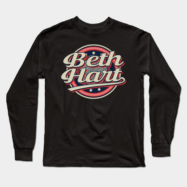 Graphic Beth Proud Name Personalized Birthday 70s 80s 90s Styles Long Sleeve T-Shirt by Skateboarding Flaming Skeleton